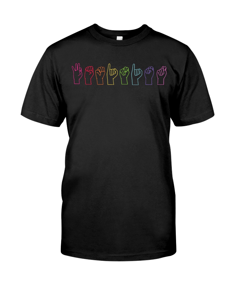 Feminist Sign Language Colourful Classic T-Shirt