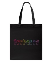 Feminist Sign Language Colourful Tote Bag thumbnail