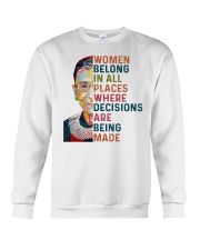 RBG - Women Belong In All Places Pop Art Crewneck Sweatshirt tile