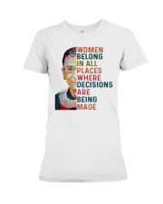 RBG - Women Belong In All Places Pop Art Premium Fit Ladies Tee tile