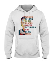RBG - Women Belong In All Places Pop Art Hooded Sweatshirt tile