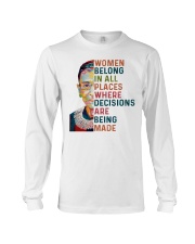 RBG - Women Belong In All Places Pop Art Long Sleeve Tee tile