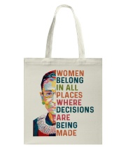 RBG - Women Belong In All Places Pop Art Tote Bag tile