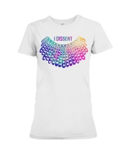 RBG I Dissent Collar Watercolor Premium Fit Ladies Tee tile