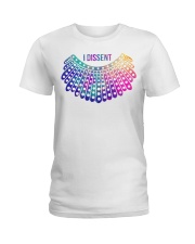 RBG I Dissent Collar Watercolor Ladies T-Shirt tile