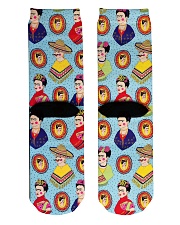 Frida Kahlo Pattern Crew Length Socks back