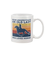 Never Underestimate An Old Lady Who Love Horses Mug tile