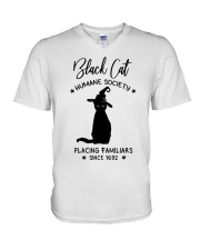 Black Cat Humane Society V-Neck T-Shirt tile