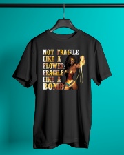 Black WW Not Fragile Like A Flower Classic T-Shirt lifestyle-mens-crewneck-front-3