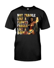 Black WW Not Fragile Like A Flower Premium Fit Mens Tee tile