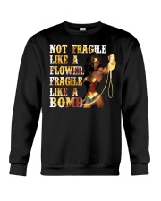 Black WW Not Fragile Like A Flower Crewneck Sweatshirt tile