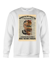 Women Belong In All Places Crewneck Sweatshirt tile