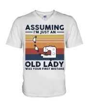 Assuming I'm Just An Old Lady - Sewing V-Neck T-Shirt tile