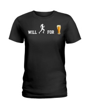 Will Run For Beer Ladies T-Shirt tile