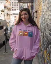 I'm A Simple Woman Retro Hooded Sweatshirt lifestyle-unisex-hoodie-front-1