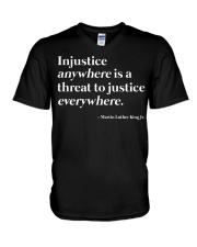 Injustice Anywhere Is A Threat To Everywhere V-Neck T-Shirt tile