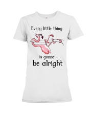 Flamingo - Every Little Thing Is Gonna Be Alright Premium Fit Ladies Tee tile