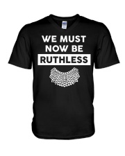 We Must Now Be Ruthless V-Neck T-Shirt tile