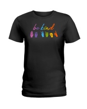 Be Kind Sign Language Ladies T-Shirt thumbnail