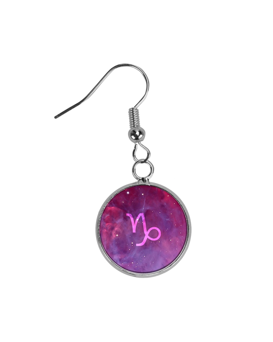 CAPRICORN GALAXY Circle Earrings