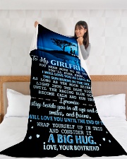 GF016 Large Fleece Blanket - 60" x 80" aos-coral-fleece-blanket-60x80-lifestyle-front-11