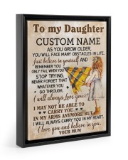 CV - DU0003 - GIFT FOR DAUGHTER FROM MUM Floating Framed Canvas Prints Black tile
