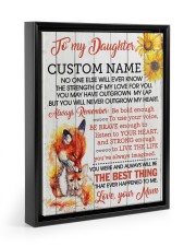 CV - DU0005 - GIFT FOR DAUGHTER FROM MUM Floating Framed Canvas Prints Black tile