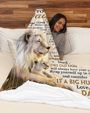 DD023 Large Fleece Blanket - 60" x 80" aos-coral-fleece-blanket-60x80-lifestyle-front-03