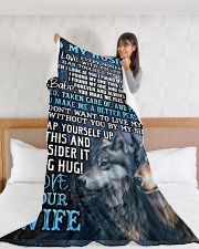 HB001 Large Fleece Blanket - 60" x 80" aos-coral-fleece-blanket-60x80-lifestyle-front-11