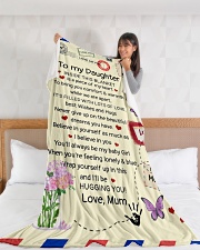 DU012 Large Fleece Blanket - 60" x 80" aos-coral-fleece-blanket-60x80-lifestyle-front-11