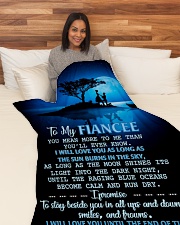FE013 Large Fleece Blanket - 60" x 80" aos-coral-fleece-blanket-60x80-lifestyle-front-05
