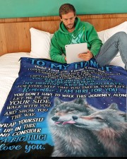 FE011 Large Fleece Blanket - 60" x 80" aos-coral-fleece-blanket-60x80-lifestyle-front-06