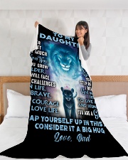 DD008 Large Fleece Blanket - 60" x 80" aos-coral-fleece-blanket-60x80-lifestyle-front-11