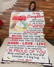 DM009 Large Fleece Blanket - 60" x 80" aos-coral-fleece-blanket-60x80-lifestyle-front-04