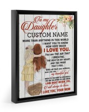 CV - DM0004 - GIFT FOR DAUGHTER FROM MOM Floating Framed Canvas Prints Black tile