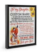 CV - DM0005 - GIFT FOR DAUGHTER FROM MOM Floating Framed Canvas Prints Black tile