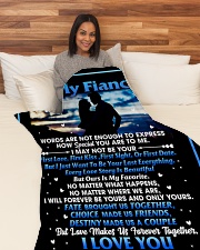 FE004 Large Fleece Blanket - 60" x 80" aos-coral-fleece-blanket-60x80-lifestyle-front-05