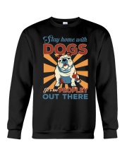 Stay home with English Bulldog Crewneck Sweatshirt tile
