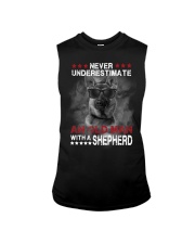 Never underestimate an old man with a shepherd Sleeveless Tee tile