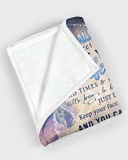 To my granddaughter - Never forget that I love you Large Fleece Blanket - 60" x 80" aos-coral-fleece-blanket-60x80-lifestyle-front-08