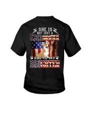 Corgi - She is my daughter flag back print Youth T-Shirt tile
