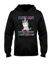 I'm a grumpy old lady Hooded Sweatshirt front