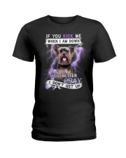 Yorkshire Terrier - Better pray I don't get up Ladies T-Shirt tile