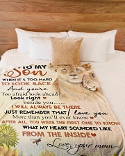 To my son - I will always be there Large Fleece Blanket - 60" x 80" aos-coral-fleece-blanket-60x80-lifestyle-front-02
