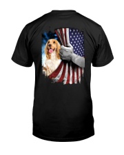 Spaniel American flag Classic T-Shirt back