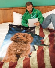 Beautiful Poodle Large Fleece Blanket - 60" x 80" aos-coral-fleece-blanket-60x80-lifestyle-front-06