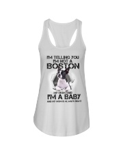 I am a baby Boston Ladies Flowy Tank tile