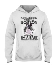 I am a baby Boston Hooded Sweatshirt front