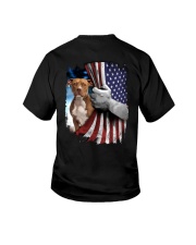 American Staffordshire Terrier American flag Youth T-Shirt tile
