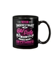 Never underestimate old lady born in December Mug front
